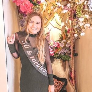 Free People Black Mesh Dress